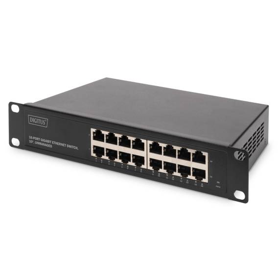Obrázok pre Digitus DN-80115-1 síťový přepínač Nespravované Gigabit Ethernet (10/100/1000) 1U Šedá