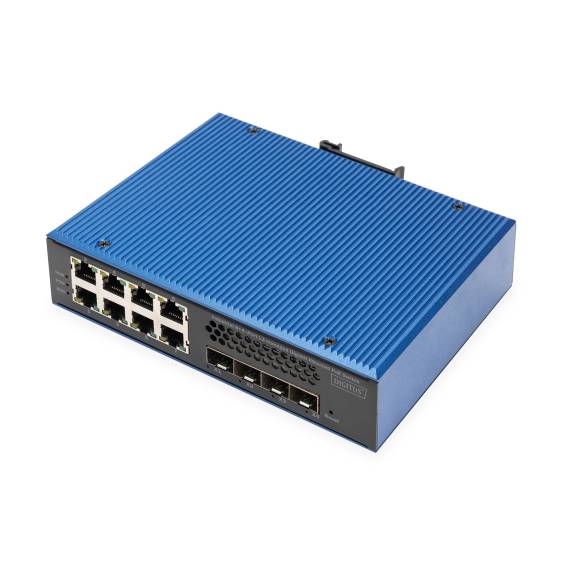 Obrázok pre Digitus DN-651161 síťový přepínač Řízený L2/L3 Gigabit Ethernet (10/100/1000) Podpora napájení po Ethernetu (PoE) Černá, Modrá