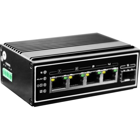 Obrázok pre LevelOne IGP-0502 síťový přepínač Nespravované Gigabit Ethernet (10/100/1000) Podpora napájení po Ethernetu (PoE) Černá