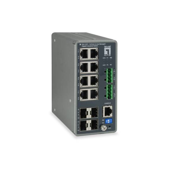 Obrázok pre LevelOne IGU-1271 síťový přepínač Řízený L3 Gigabit Ethernet (10/100/1000) Šedá
