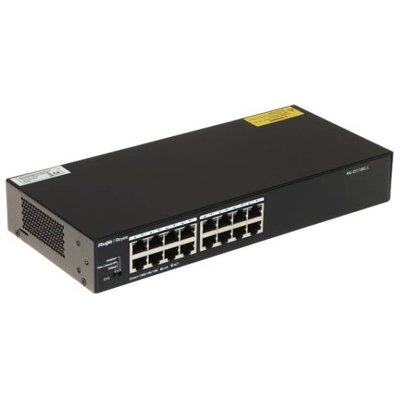 Obrázok pre Ruijie Networks RG-ES116G-L síťový přepínač Nespravované L2 Gigabit Ethernet (10/100/1000) Černá