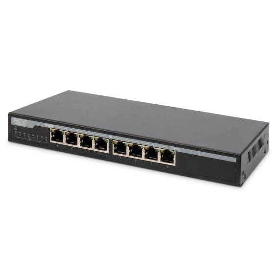 Obrázok pre Digitus DN-95340 síťový přepínač Nespravované Gigabit Ethernet (10/100/1000) Podpora napájení po Ethernetu (PoE) Černá