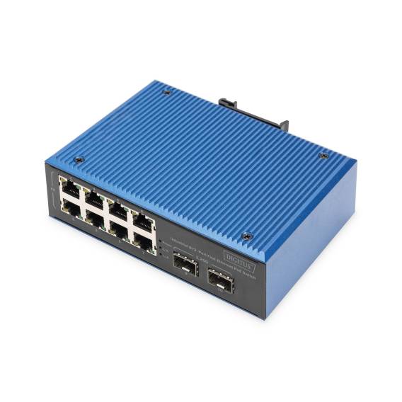 Obrázok pre Digitus DN-651147 síťový přepínač Nespravované Fast Ethernet (10/100) Podpora napájení po Ethernetu (PoE) Černá, Modrá
