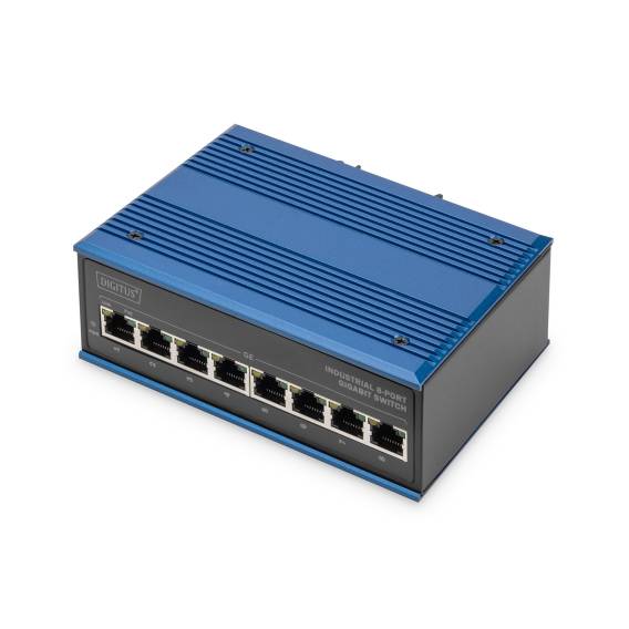 Obrázok pre ASSMANN Electronic DN-651121 síťový přepínač Gigabit Ethernet (10/100/1000) Podpora napájení po Ethernetu (PoE) Černá, Modrá