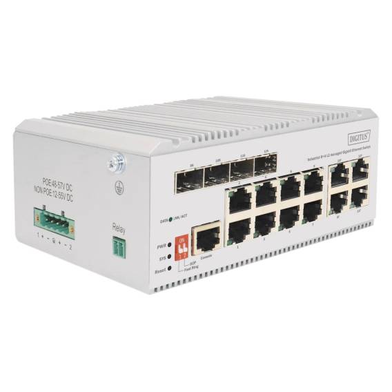 Obrázok pre Digitus DN-651145 síťový přepínač Řízený L2 Gigabit Ethernet (10/100/1000) Šedá