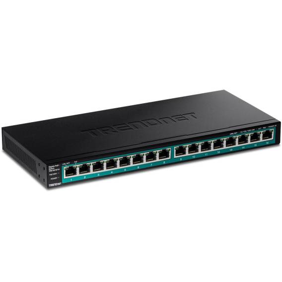Obrázok pre Trendnet TPE-TG161H síťový přepínač Gigabit Ethernet (10/100/1000) Podpora napájení po Ethernetu (PoE) Černá