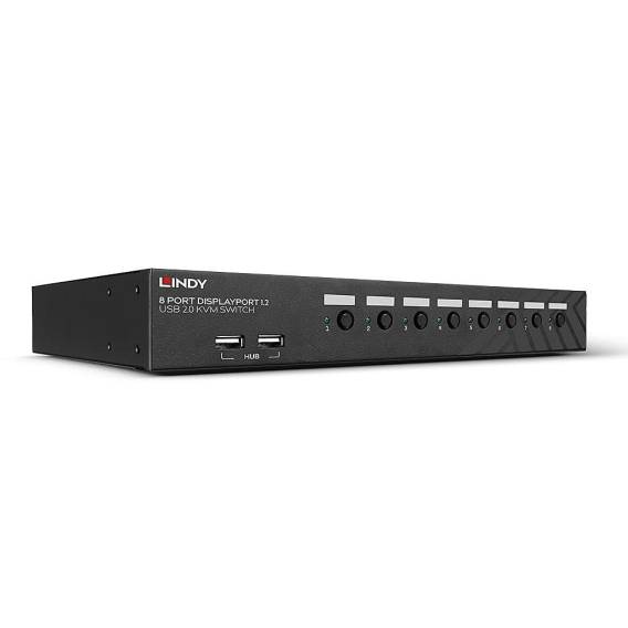Obrázok pre Lindy 39540 konzolový (KVM) přepínač Instalace do racku Černá