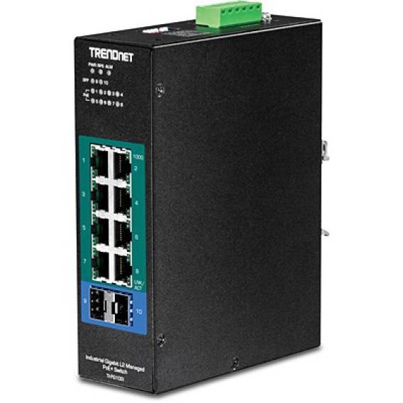 Obrázok pre Trendnet TI-PG102I síťový přepínač Řízený L2 Gigabit Ethernet (10/100/1000) Podpora napájení po Ethernetu (PoE) Černá
