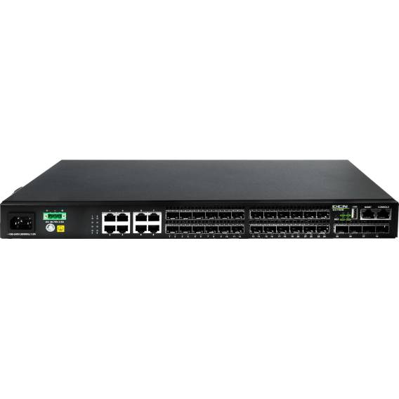 Obrázok pre DCN S5750E-28F-SI-D síťový přepínač Řízený L2/L3 Gigabit Ethernet (10/100/1000) 1U Černá