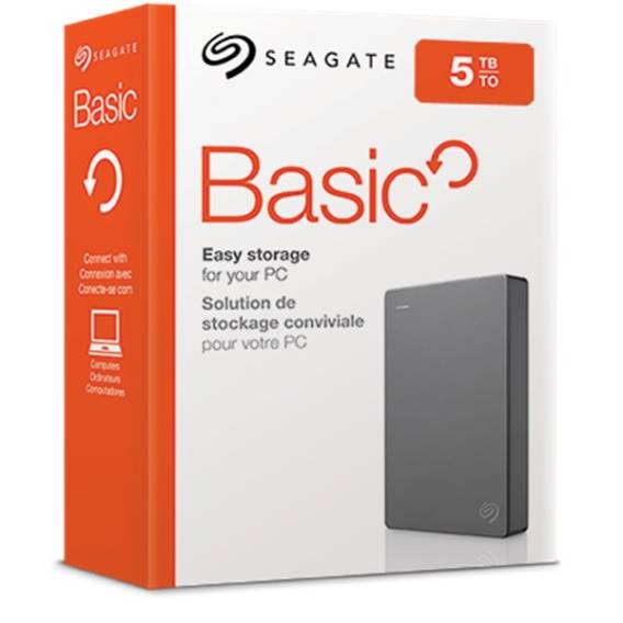Obrázok pre Seagate Basic externí pevný disk 5 TB 2.5" 3.2 Gen 1 (3.1 Gen 1) Stříbrná