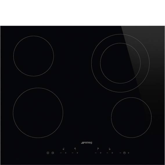 Obrázok pre Smeg Universal SE364ETD varná deska Černá Vestavěné 60 cm Keramický 4 zóna/zón
