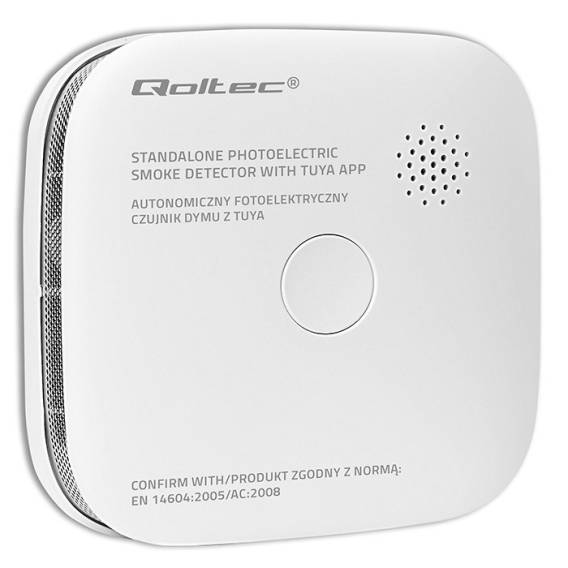 Obrázok pre Qoltec 52579 Bezdrátový detektor kouře s baterií | Tuya | Wi-Fi | životnost senzoru 10 let | alarm 85dB | LED