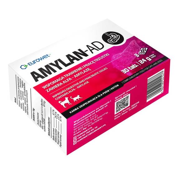 Obrázok pre EUROWET Amylan-Ad - doplňky stravy pro psy a kočky - 30 tablet