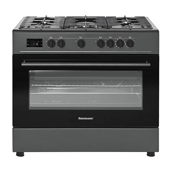 Obrázok pre Plynový a elektrický sporák Ravanson KWGE-K90 Cheff Modern Black (černý)