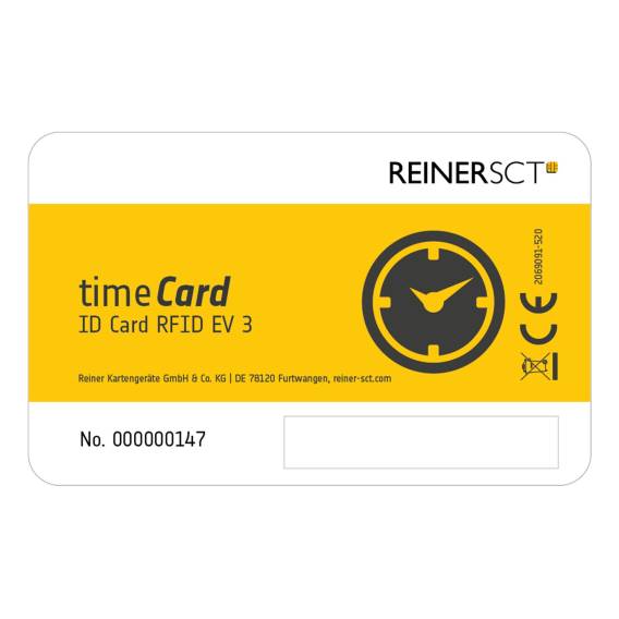 Obrázok pre Reiner SCT timeCard Premium card MIFARE DESFire EV3 RFID tag Černá, Bílá, Žlutá 50 kusů