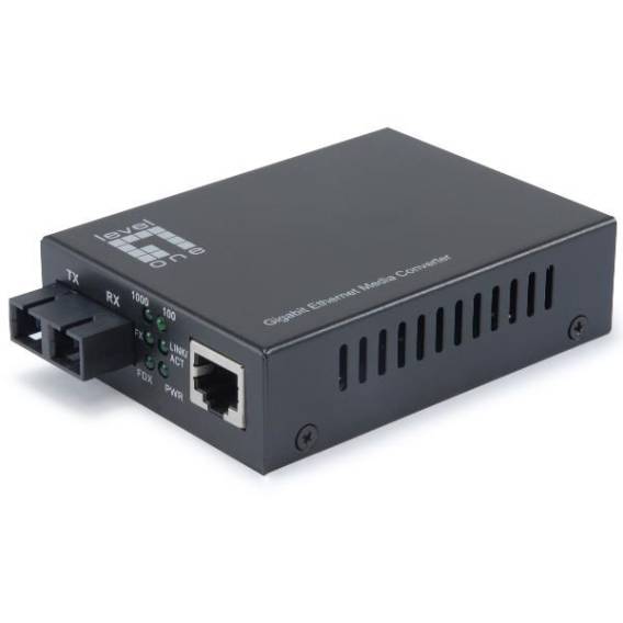 Obrázok pre LevelOne GVT-2001 konvertor síťové kabeláže 1000 Mbit/s 850 nm Vícevidové Černá