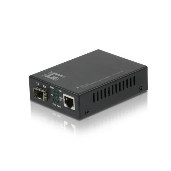 Obrázok pre LevelOne GVT-2000 konvertor síťové kabeláže 1000 Mbit/s Vícevidové Černá