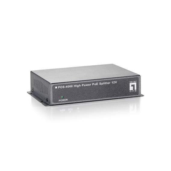 Obrázok pre LevelOne POS-4000 síťový splitter Podpora napájení po Ethernetu (PoE) Šedá