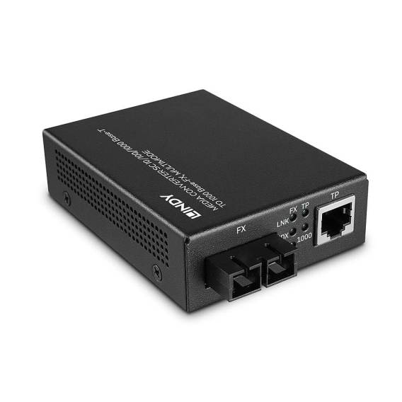 Obrázok pre Lindy 25119 konvertor síťové kabeláže 850 nm Vícevidové Černá