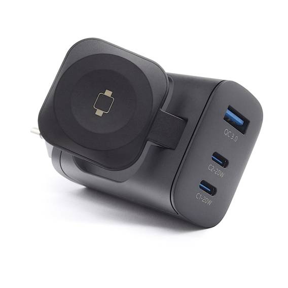 Obrázok pre RealPower 450476 nabíječka na PDA/mobilní telefon Externí baterie, Chytré hodinky, Tablet Černá AC Bezdrátové nabíjení Rychlé nabíjení Vnitřní