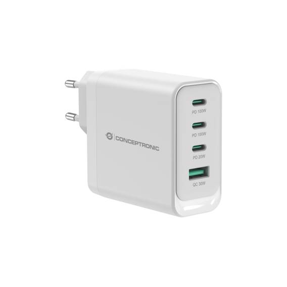 Obrázok pre Conceptronic ALTHEA22W100 nabíječka na PDA/mobilní telefon Univerzální Bílá AC Rychlé nabíjení Vnitřní
