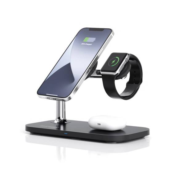 Obrázok pre RealPower ChargeAIR Mag Chytrý telefon, Chytré hodinky, Tablet Černá USB Bezdrátové nabíjení Vnitřní