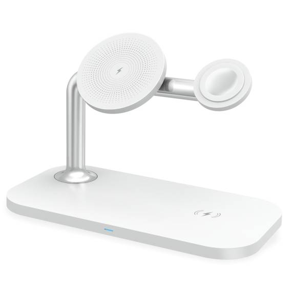 Obrázok pre RealPower ChargeAIR Mag Sluchátka, Chytrý telefon, Chytré hodinky Bílá USB Bezdrátové nabíjení Vnitřní