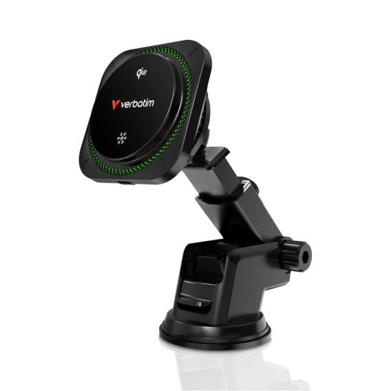 Obrázok pre Verbatim Charge 'n' Drive Qi2 RGB Chytrý telefon Černá USB Bezdrátové nabíjení Rychlé nabíjení Auto