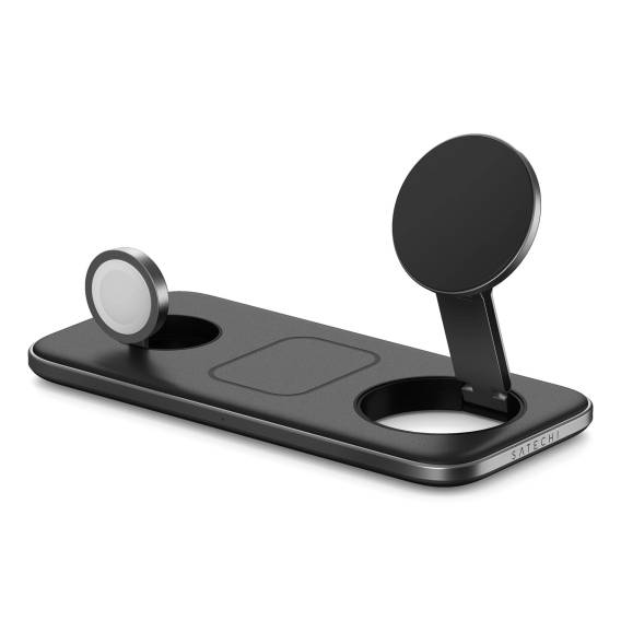 Obrázok pre Satechi Qi2 Trio Chytré hodinky, Sluchátka, Chytrý telefon Šedá USB Bezdrátové nabíjení Vnitřní