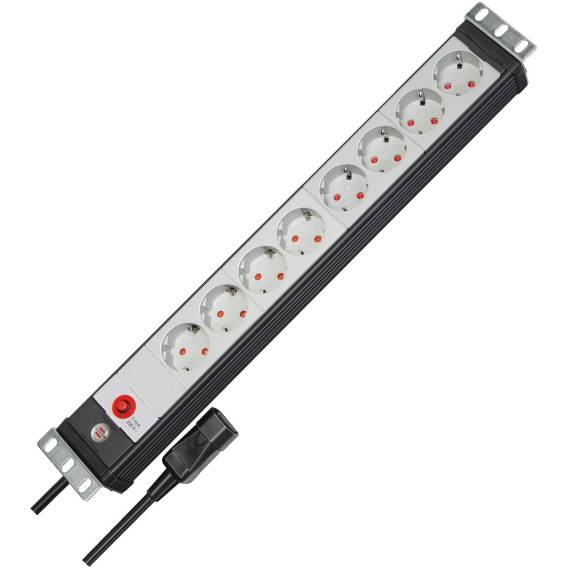 Obrázok pre Brennenstuhl 1156057128 napájecí prodlužovačka 3 m 8 AC zásuvky / AC zásuvek Vnitřní Černá