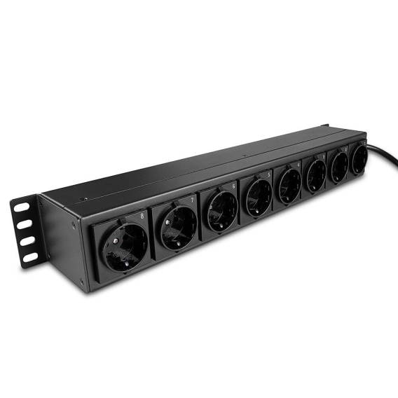 Obrázok pre Lindy 73025 napěťová distribuční jednotka (PDU) 8 AC zásuvky / AC zásuvek 1.5U Černá