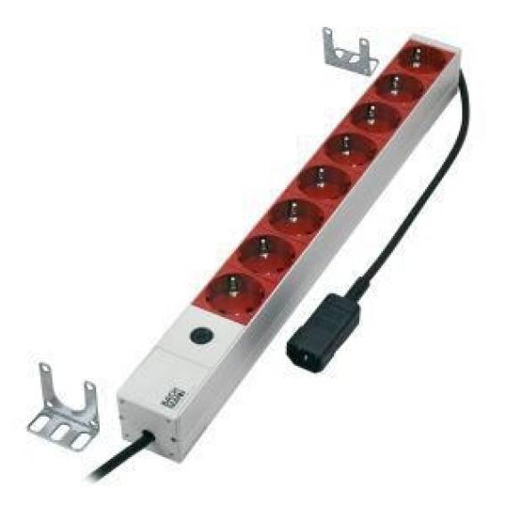 Obrázok pre Bachmann - Regleta de 8 tomas, 48,3 cm napájecí prodlužovačka 2 m 8 AC zásuvky / AC zásuvek Vnitřní