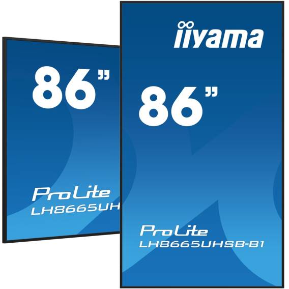 Obrázok pre iiyama LH8665UHSB-B1 sdělovací displej Stánkový design 2,18 m (86") LED Wi-Fi 800 cd/m² 4K Ultra HD Černá Zabudovaný procesor Android 11 24/7