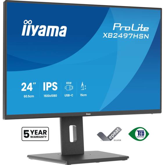 Obrázok pre iiyama ProLite XB2497HSN-B1 počítačový monitor 60,5 cm (23.8") 1920 x 1080 px Full HD LED Černá