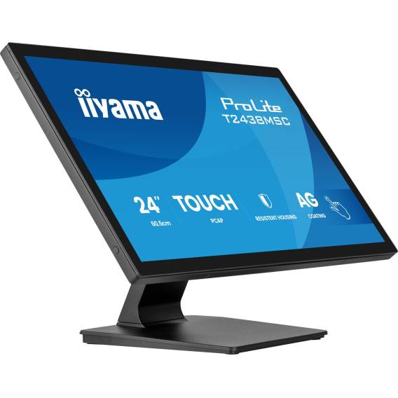 Obrázok pre iiyama ProLite T2438MSC-B2 počítačový monitor 60,5 cm (23.8") 1920 x 1080 px Full HD LED Dotyková obrazovka Černá