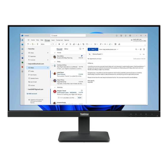 Obrázok pre Lenovo ThinkVision S24-4e počítačový monitor 60,5 cm (23.8") 1920 x 1080 px Full HD LED Černá
