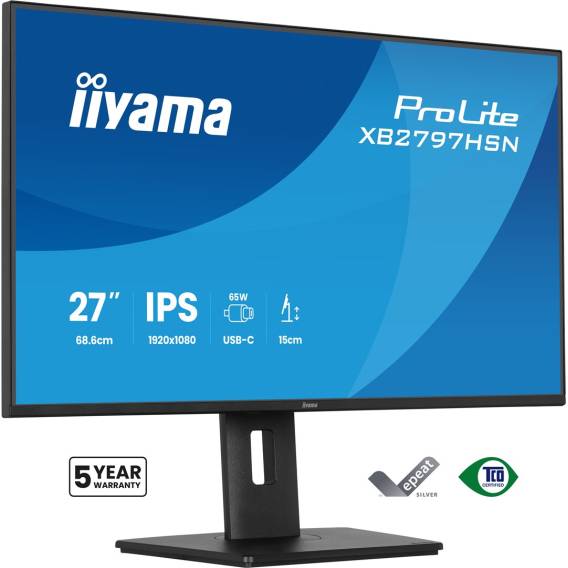 Obrázok pre iiyama ProLite XB2797HSN-B1 počítačový monitor 68,6 cm (27") 1920 x 1080 px Full HD LCD Černá