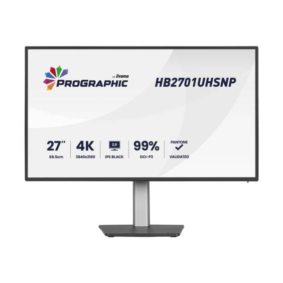 Obrázok pre iiyama PROGRAPHIC HB2701UHSNP-B1 počítačový monitor 68,6 cm (27") 3840 x 2160 px 4K Ultra HD LCD Černá