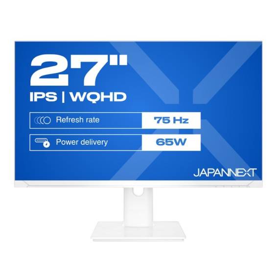 Obrázok pre JAPANNEXT JN-IPS270WQHD75F-C65W-HSP-W počítačový monitor 68,6 cm (27") 2560 x 1440 px Quad HD LED Bílá