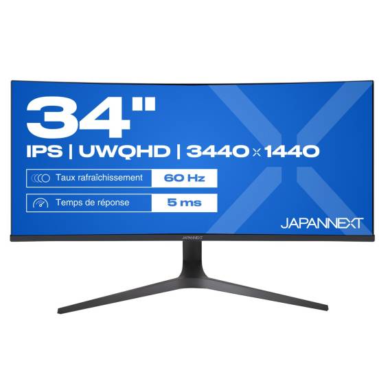 Obrázok pre JAPANNEXT JN-IPS340UWQHD60C-C65W-HS-W počítačový monitor 86,4 cm (34") 3440 x 1440 px UltraWide Quad HD LCD Černá