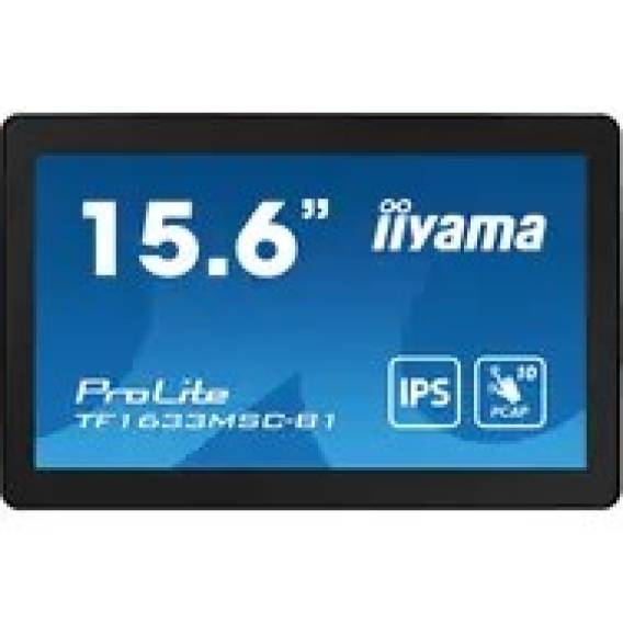 Obrázok pre iiyama ProLite TF1633MSC-B1 počítačový monitor 39,6 cm (15.6") 1920 x 1080 px Full HD Dotyková obrazovka Černá