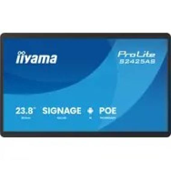 Obrázok pre iiyama ProLite S2425AS-B1P Plochá digitální tabule 60,5 cm (23.8") LCD Wi-Fi 500 cd/m² Full HD Černá Zabudovaný procesor Android 24/7