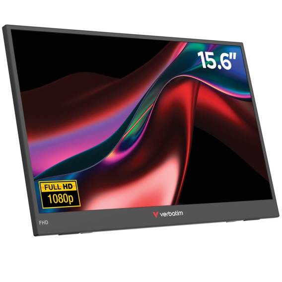 Obrázok pre Verbatim Portable 15.6" FHD Monitor LIGHT Přenosný monitor Černá 39,6 cm (15.6") LCD 1920 x 1080 px