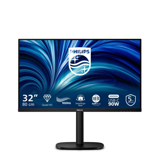 Obrázok pre Philips 32B2U3601/00 počítačový monitor 80 cm (31.5") 2560 x 1440 px Quad HD LCD Černá