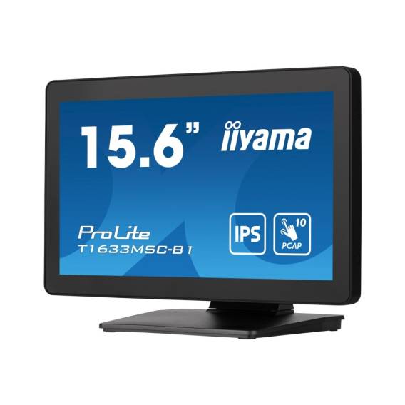 Obrázok pre iiyama ProLite T1633MSC-B1 počítačový monitor 39,6 cm (15.6") 1920 x 1080 px Full HD LCD Dotyková obrazovka Černá