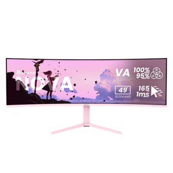 Obrázok pre Arozzi Nova 49” Curved počítačový monitor 124,5 cm (49") 5120 x 1440 px Dual QHD LED Růžová