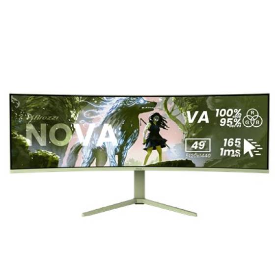 Obrázok pre Arozzi Nova 49” Curved počítačový monitor 124,5 cm (49") 5120 x 1440 px Dual QHD LED Zelená