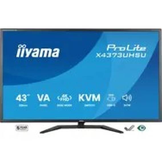 Obrázok pre iiyama ProLite X4373UHSU-B2 počítačový monitor 108 cm (42.5") 3840 x 2160 px 4K Ultra HD LED Černá