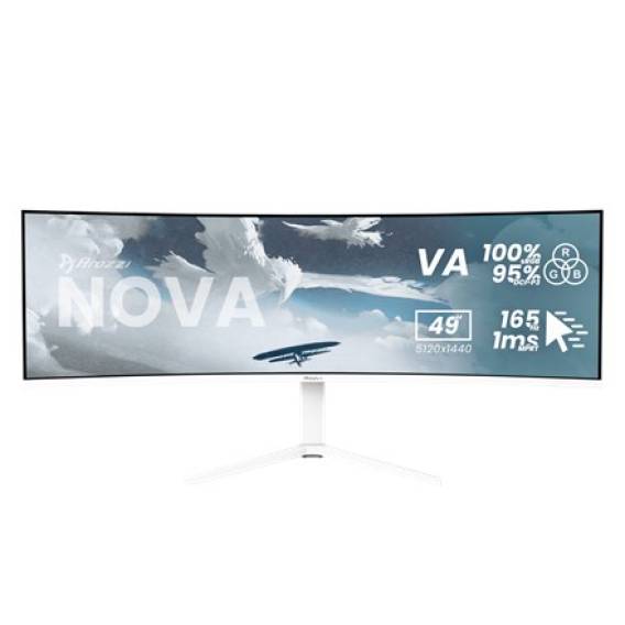 Obrázok pre Arozzi Nova 49” Curved počítačový monitor 124,5 cm (49") 5120 x 1440 px Dual QHD LED Bílá