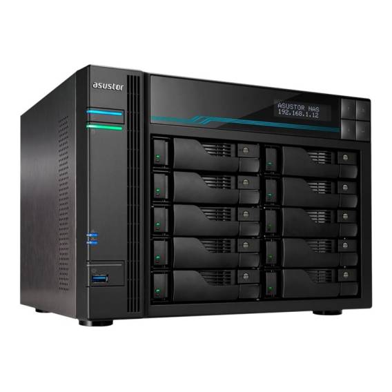 Obrázok pre Asustor Lockerstor 10 AS6510T NAS Tower Intel Atom® C3538 8 GB DDR4 0 TB ADM Černá